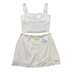 Grey Bandit- Off White Skirt Set - NEW WITH TAGS